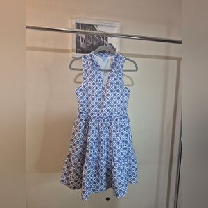 Draper James Blue and White Patterned Dress